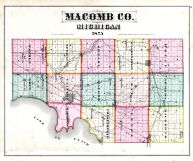County Map, Macomb County 1875